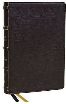 KJV Holy Bible with Apocrypha and 73,000 Center-Column Cross References, Black Genuine Leather, Red Letter, Comfort Print: King James Version