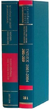 Recueil des Cours de l'Academie de Droit International de la Haye:Collected Courses of the Hague Academy of International Law General Index to Volumes 126 to 151
