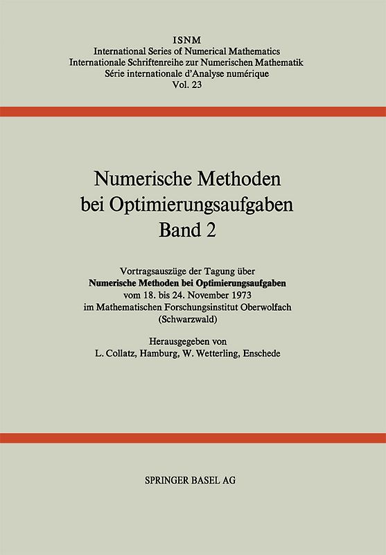 Numerische Methoden bei Optimierungsaufgaben