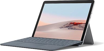 Microsoft Surface Go 2 10,5" Intel Pentium Gold 64GB SSD [Wi-Fi, inkl. eisblauem Keyboard Dock, Surface Go 2 Type Cover] silber