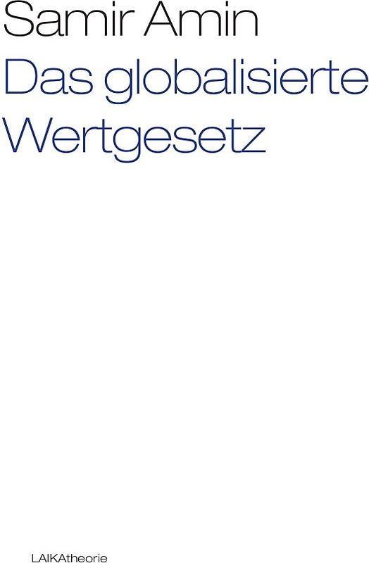 Das globalisierte Wertgesetz