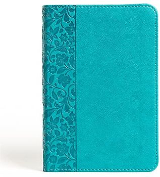 NASB Large Print Compact Reference Bible, Teal Leathertouch