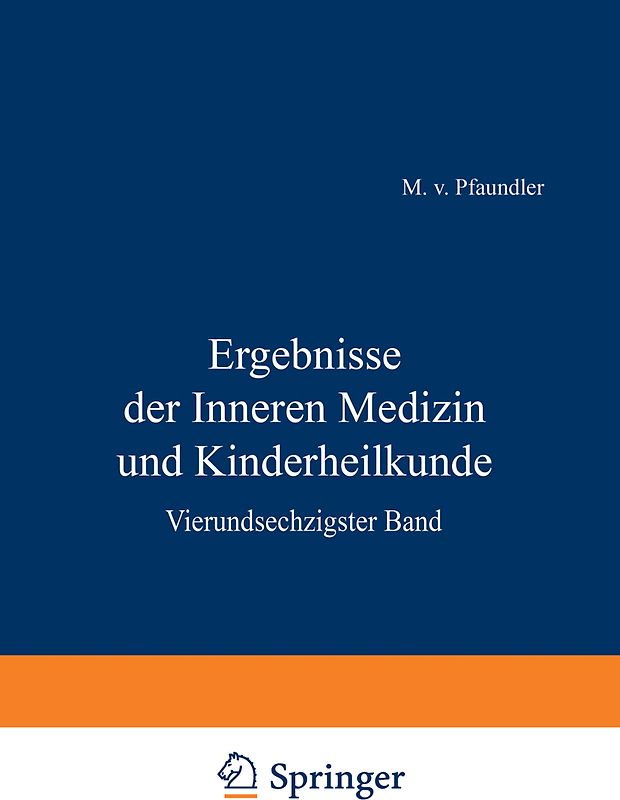 Ergebnisse der Inneren Medizin und Kinderheilkunde