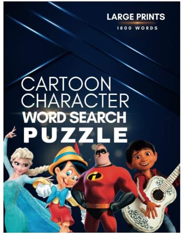 Cartoon Character Word Search: Puzzle With Picture Illustrations and LARGE PRINTS with 180 pages: 8.5 by 11 inches