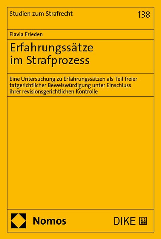 Erfahrungssätze im Strafprozess