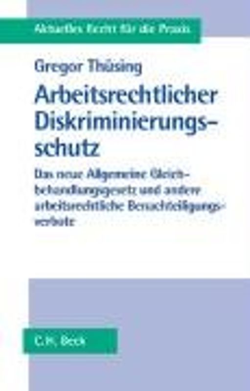 Arbeitsrechtlicher Diskriminierungsschutz