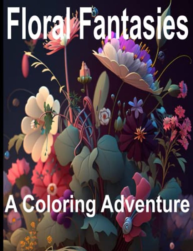 Floral Fantasies A Coloring Adventure: A Coloring Bokk about Flowers ; 50 Pictures of Flowers; For Relaxtion