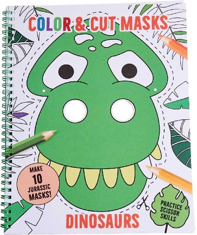 Color & Cut Masks: Dinosaurs