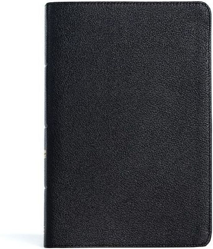 CSB Giant Print Reference Bible, Black Genuine Leather, Indexed