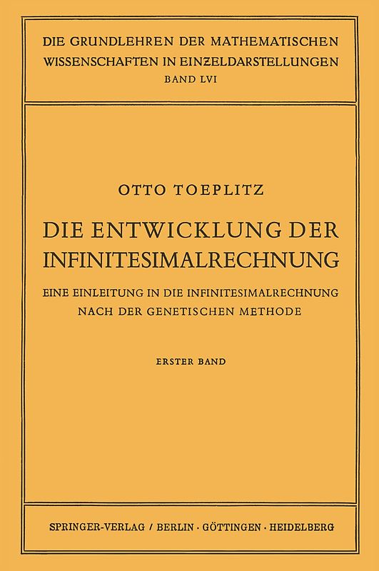 Die Entwicklung der Infinitesimalrechnung