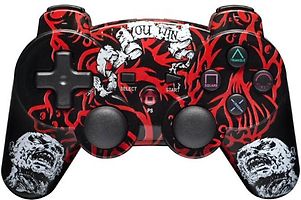 PS3 Controller Wireless ZOMBIE Limited PC kompatibel (5 versch. Motive)