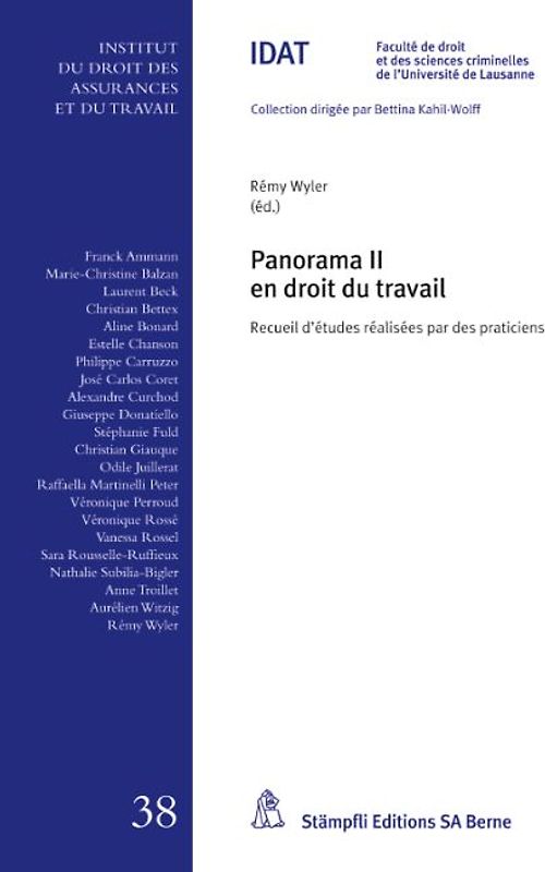 Panorama II en droit du travail