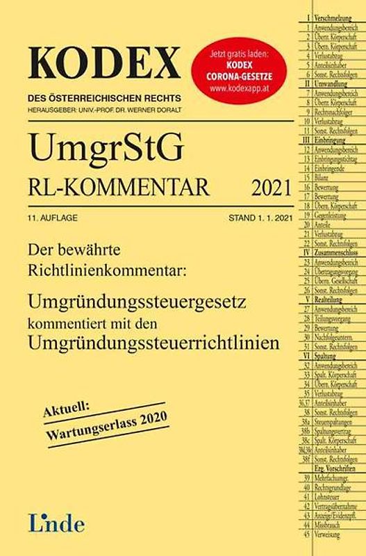 KODEX Umgründungssteuergesetz-Richtlinienkommentar 2021