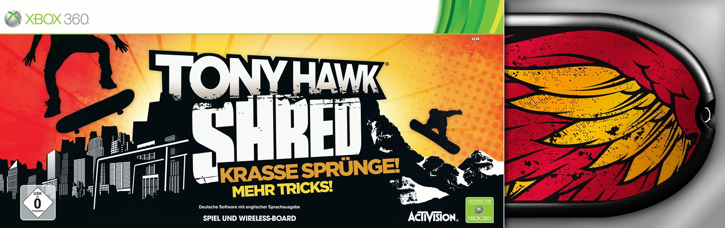 Tony Hawk: SHRED - Skateboard Controller Bundle Xbox 360
