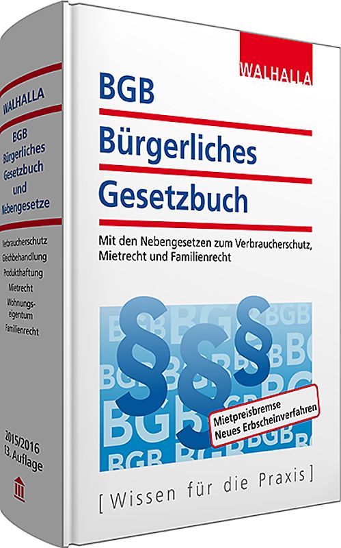 BGB - Bürgerliches Gesetzbuch Ausgabe 2015/2016