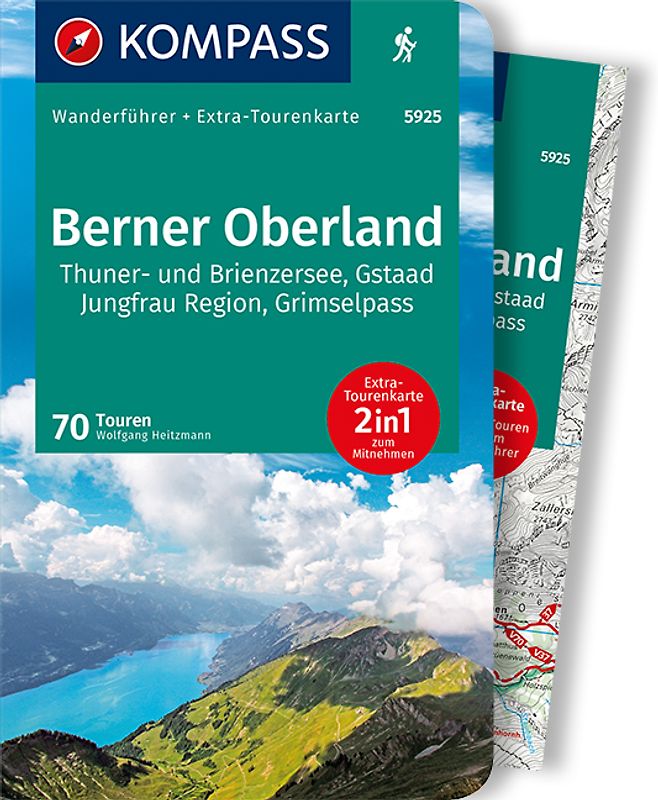 KOMPASS Wanderführer Berner Oberland, 70 Touren