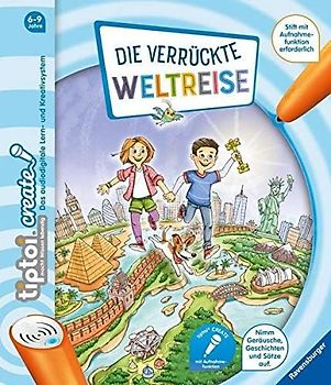 tiptoi® CREATE: Die verrückte Weltreise - Anna Fuchser [Spiralbindung]