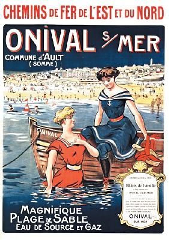 Carnet Ligné Ligné Affiche Chemins de Fer Onival-Sur-Mer