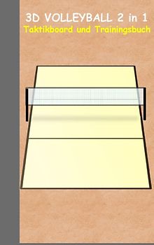 3D Volleyball 2 in 1 Taktikboard und Trainingsbuch