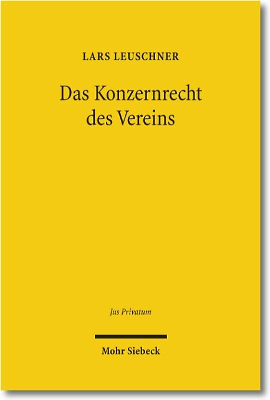 Das Konzernrecht des Vereins