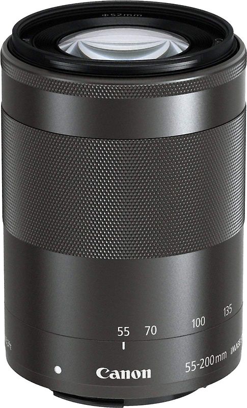 Canon EF-M 55-200 mm F4.5-6.3 IS STM 52 mm Objectif (adapté à Canon EF-M)  noir