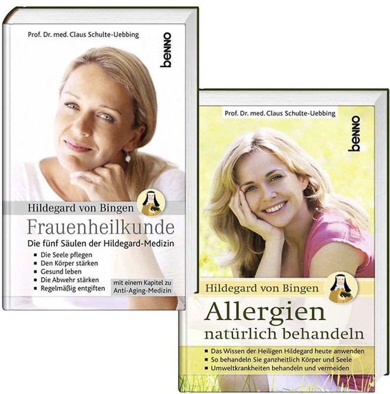2er Set: Hildegard von Bingen – Frauenheilkunde und Heilige Hildegard – Allergien natürlich behandeln