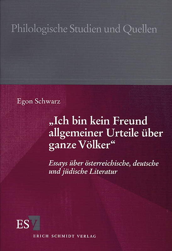 "Ich bin kein Freund allgemeiner Urteile über ganze Völker"