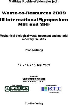 Waste-to-Resources 2009 III International Symposium MBT and MRF