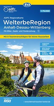 BVA ADFC Regionalkarte WelterbeRegion Anhalt - Dessau- Wittenberg 1:75.000
