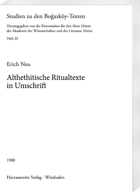 Althethitische Ritualtexte in Umschrift