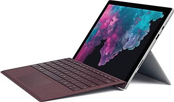 Microsoft Surface Pro 6 12,3" Intel Core i5 256GB SSD [Wi-Fi, inkl. bordeauxrotem Keyboard Dock, Surface Pro 4-Type Cover] platin grau