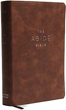 NKJV, Abide Bible, Leathersoft, Brown, Red Letter Edition, Comfort Print
