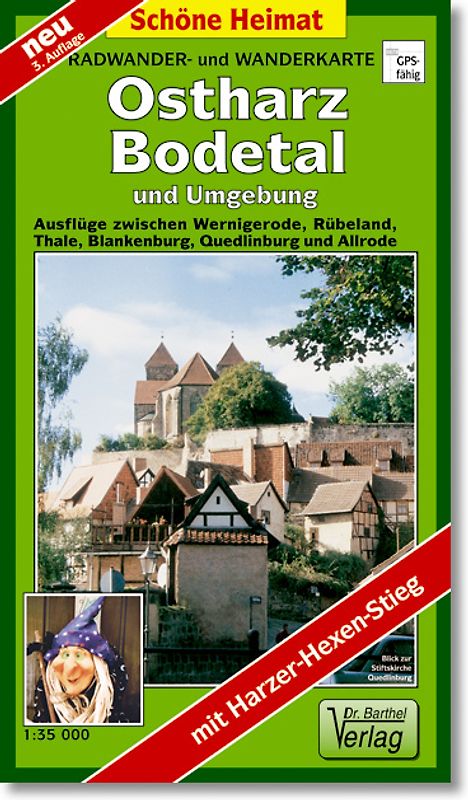 Radwander- und Wanderkarte Ostharz, Bodetal und Umgebung