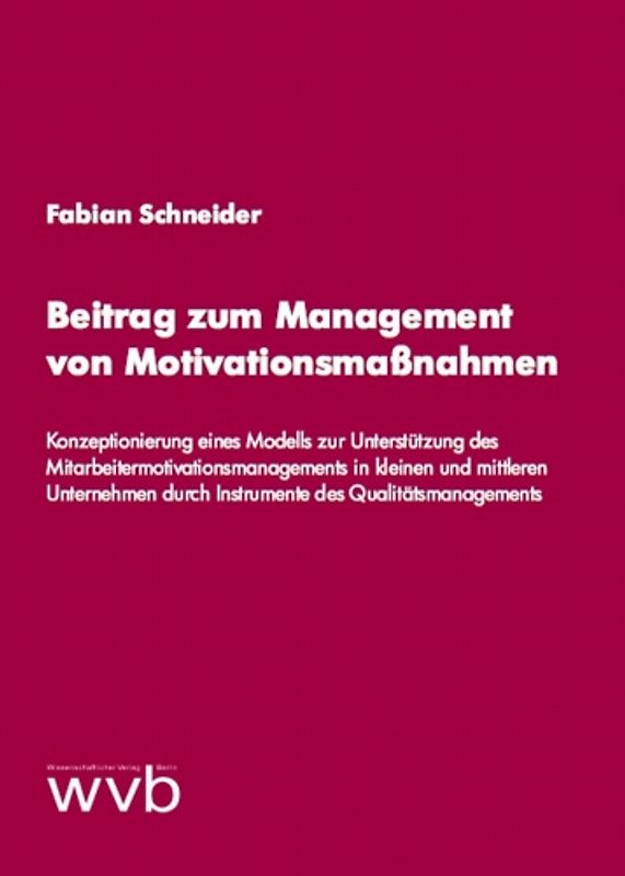 Beitrag zum Management von Motivationsmaßnahmen