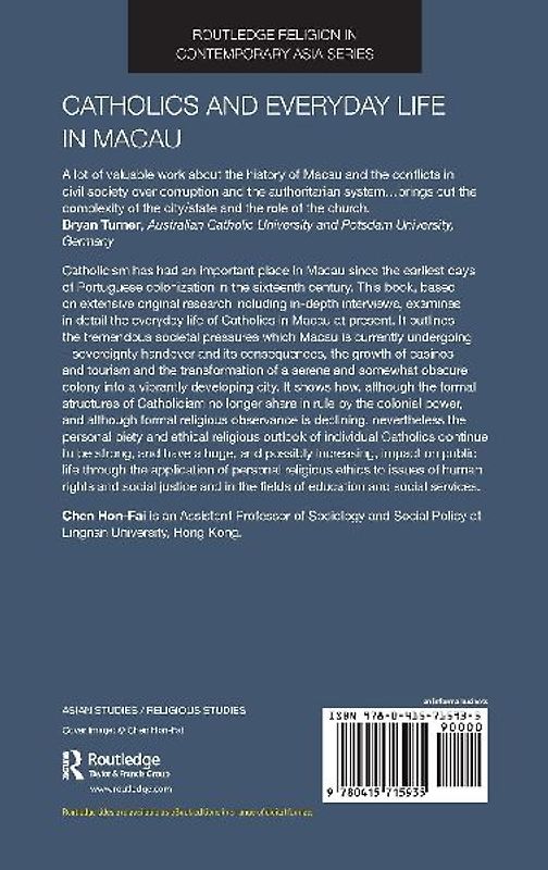 Catholics and Everyday Life in Macau