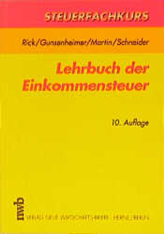 Lehrbuch der Einkommensteuer