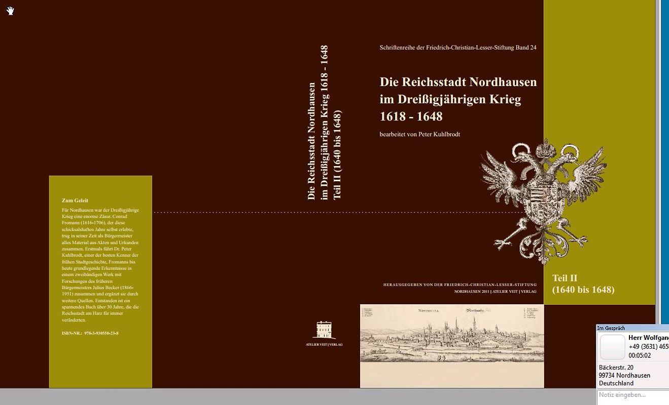 Die Reichsstadt Nordhausen im Dreißigjährigen Krieg 1618 - 1648