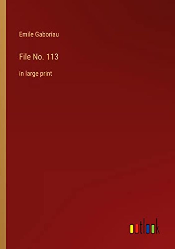 File No. 113: in large print