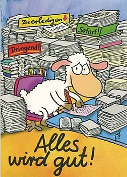 Alles wird gut! - Schäfchenposter