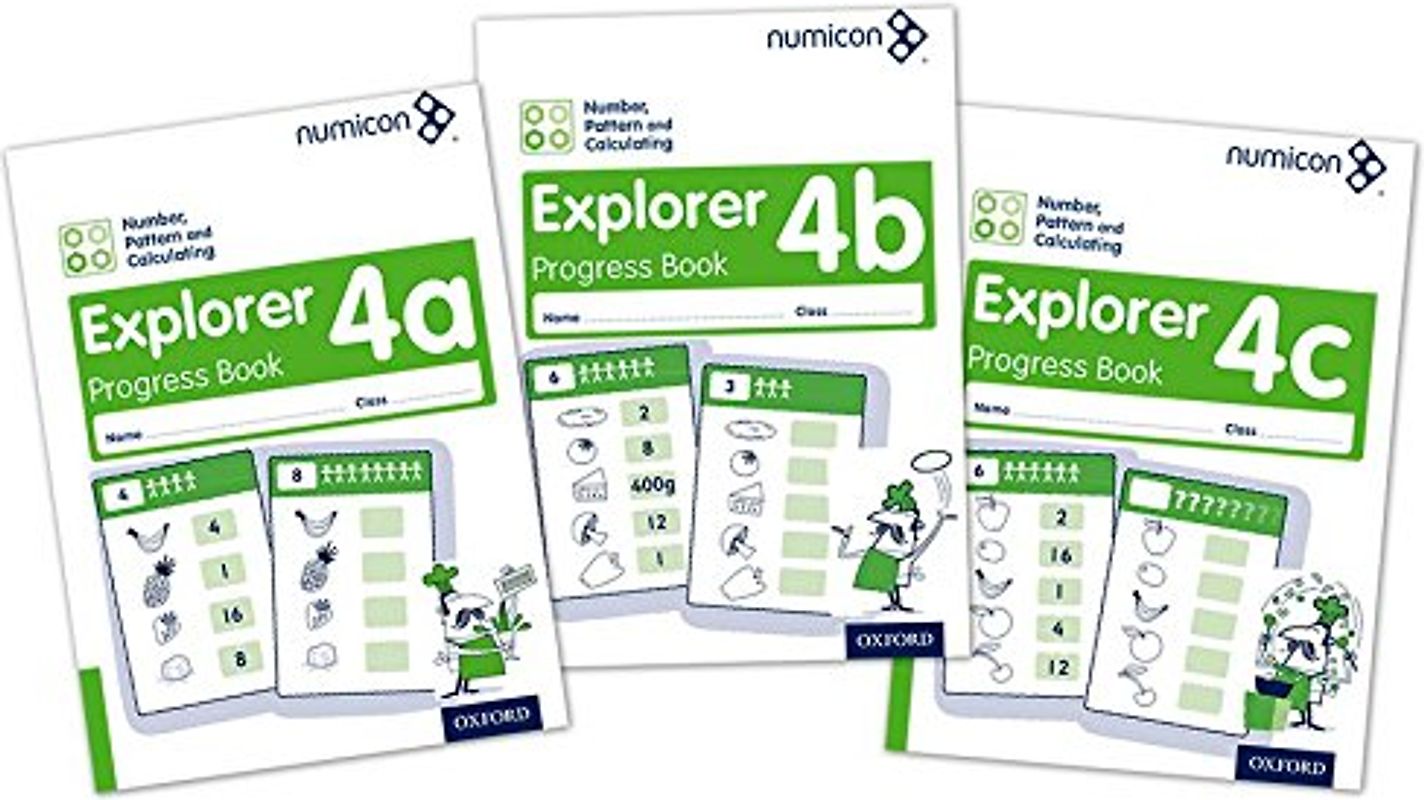 Numicon: Number, Pattern and Calculating 4 Explorer Progress Books ABC (Mixed pack)