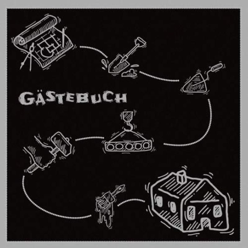 Gästebuch: Gästebuch für die Einweihungsparty I Richtfest I Einzug I Motiv: Hausbau