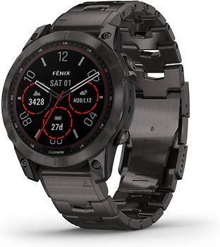 Garmin Fenix 7 47 mm gris avec bracelet en métal gris [Wi-Fi, Sapphire Solar Edition]