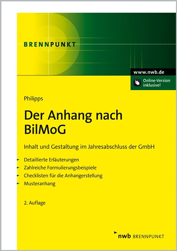 Der Anhang nach BilMoG