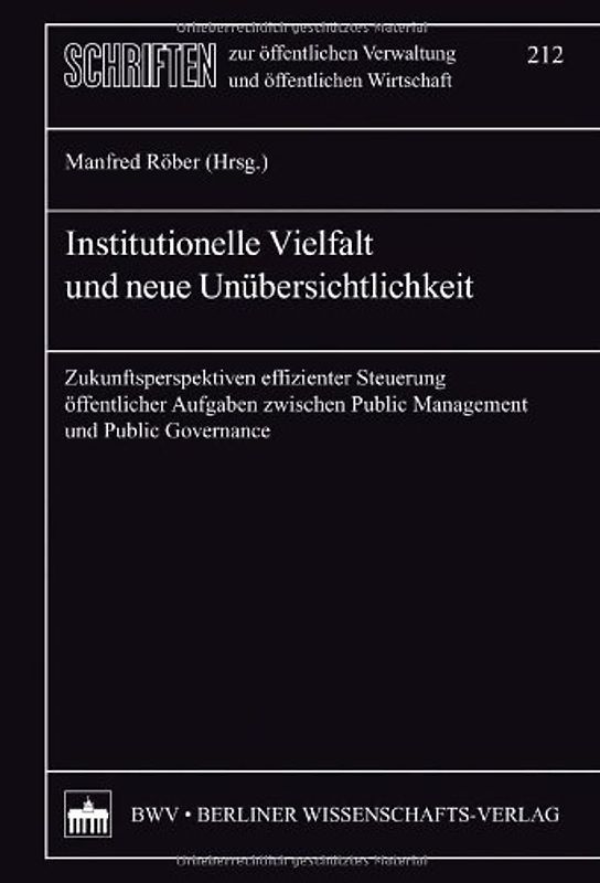Institutionelle Vielfalt und neue Übersichtlichkeit