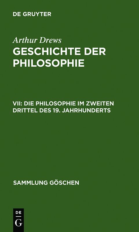 Geschichte der Philosophie / Die Philosophie im zweiten Drittel des 19. Jahrhunderts