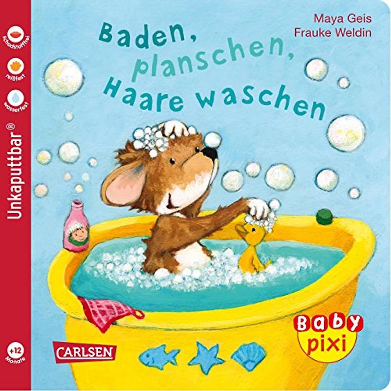 Baby Pixi (unkaputtbar) 62: VE 5 Baden, planschen, Haare waschen (5 Exemplare): Ein Baby-Buch ab 12 Monaten (62)