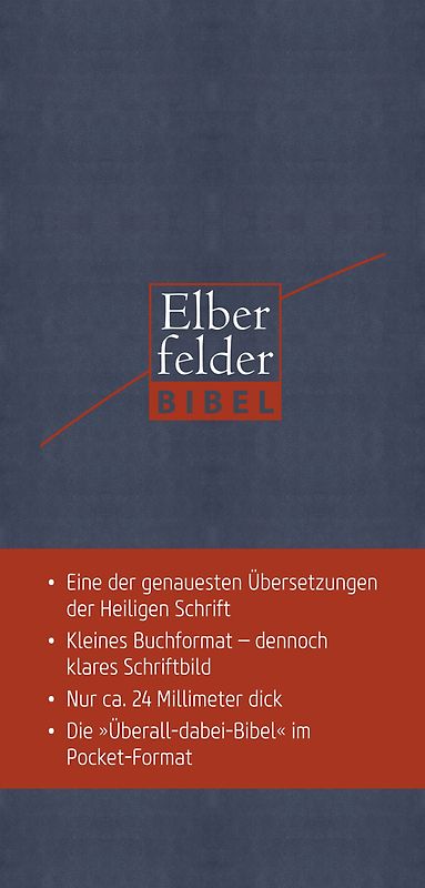 Elberfelder Bibel - Pocket Edition Kunstleder mit Reißverschluss