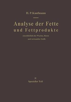 Analyse der Fette und Fettprodukte