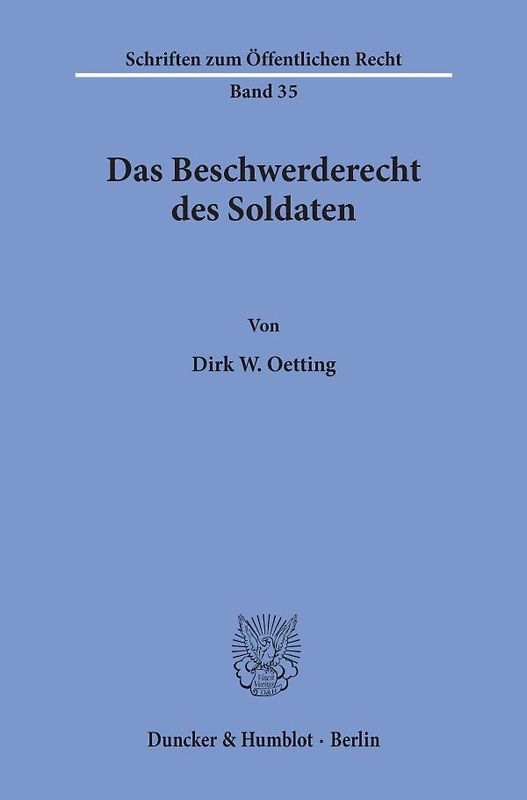 Das Beschwerderecht des Soldaten.