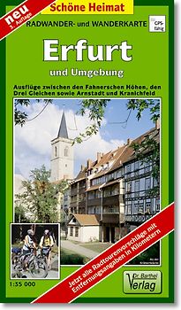 Radwander- und Wanderkarte Erfurt und Umgebung